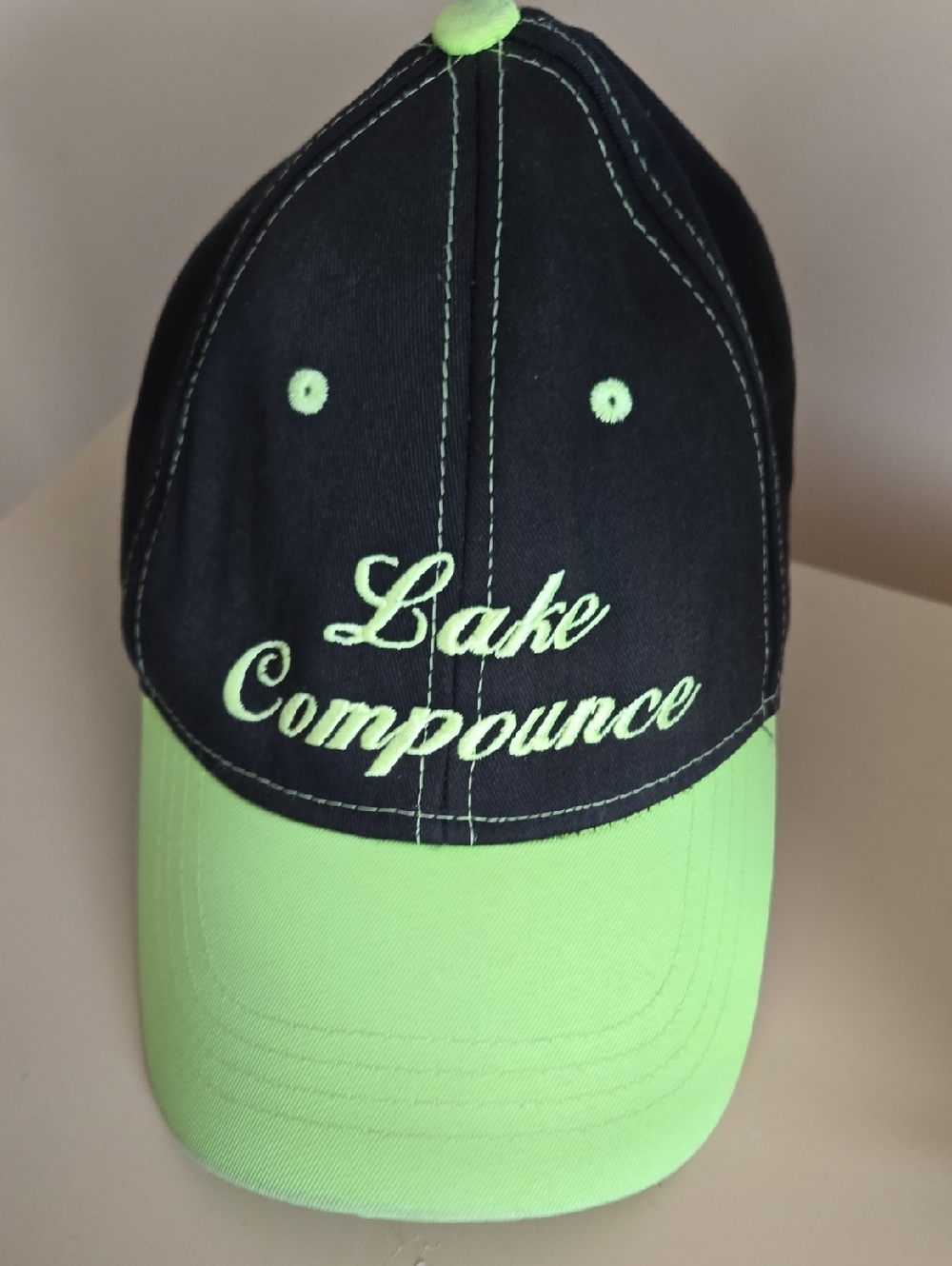 Kids Black and Lime Green Baseball Cap